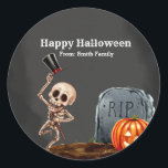 Spooktacular night classic round sticker<br><div class="desc">Available in different products.  Did you know that you can transfer this design to any products that you want by yourself. If you don't know how,   please check my post to see how to do:  www.giftforallseason.com/blog/new-option-at-zazzle-store</div>