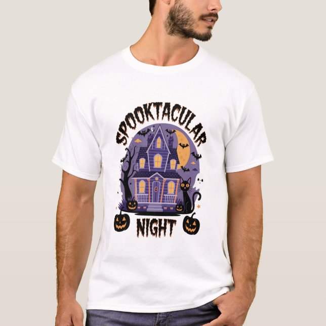 Spooktacular Night Halloween  T-Shirt (Front)