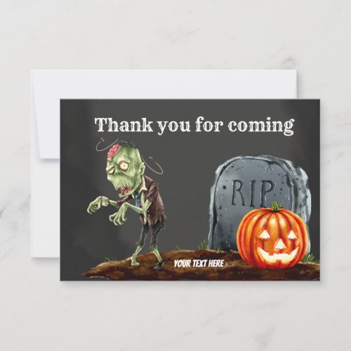 Spooktacular night thank you card