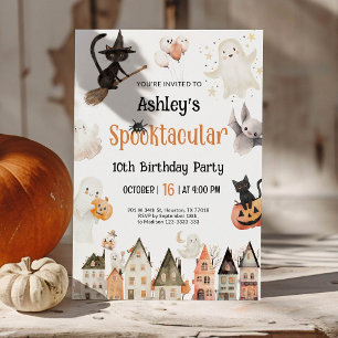 Spooktacular Party Halloween Birthday Invitation