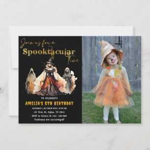 Spooktacular Party Halloween Witches Birthday Invitation