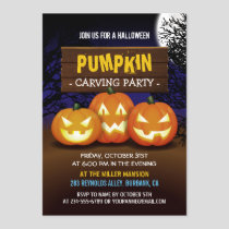 Spooktacular Pumpkin Carving Halloween Party Invitation