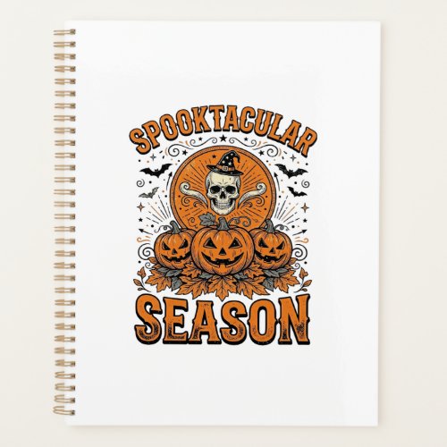 Spooktacular Season Vintage Halloween Skull Pumpki Planner
