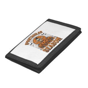Spooktacular Season Vintage Halloween Skull Pumpki Trifold Wallet