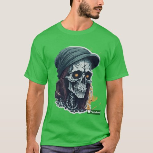 Spooktacular Skeleton Sticker Tee T_Shirt