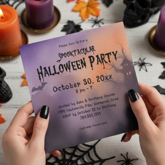 Spooktacular Spooky Night Halloween Party Invitation (Creator Uploaded)