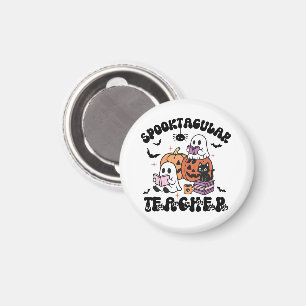 Spooktacular Teacher Cute Ghosts Halloween Magnet