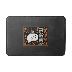 Spooktacular Teacher Halloween Ghost Design_1 Bath Mat