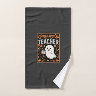 Spooktacular Teacher Halloween Ghost Design_1 Hand Towel
