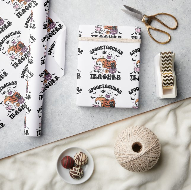 Spooktacular Teacher Halloween Wrapping Paper (Crafts)