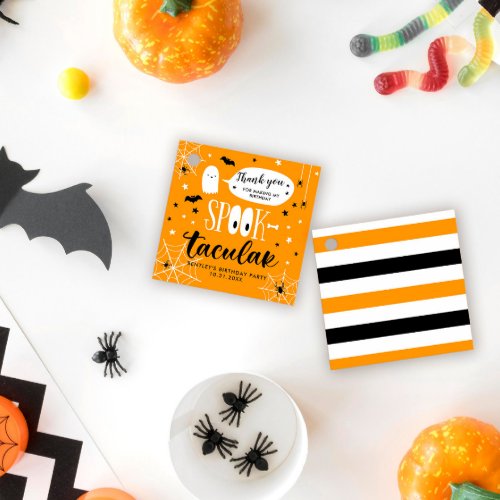Spooktacular Thank you Halloween Birthday Party Favor Tags