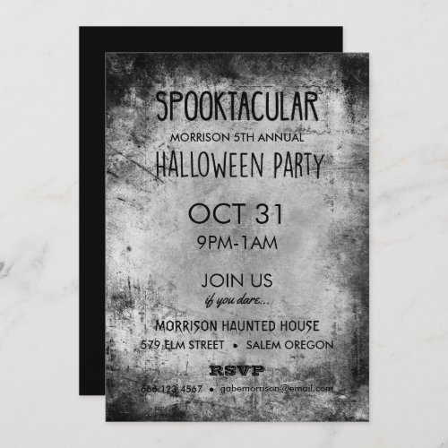 Spooktacular Vintage Halloween Party Invitations