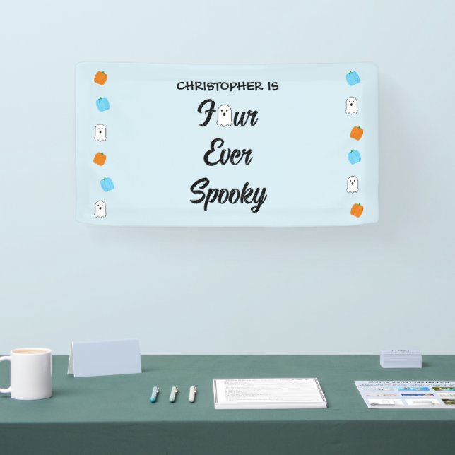 Spooky 4th Birthday Banner (Tradeshow)
