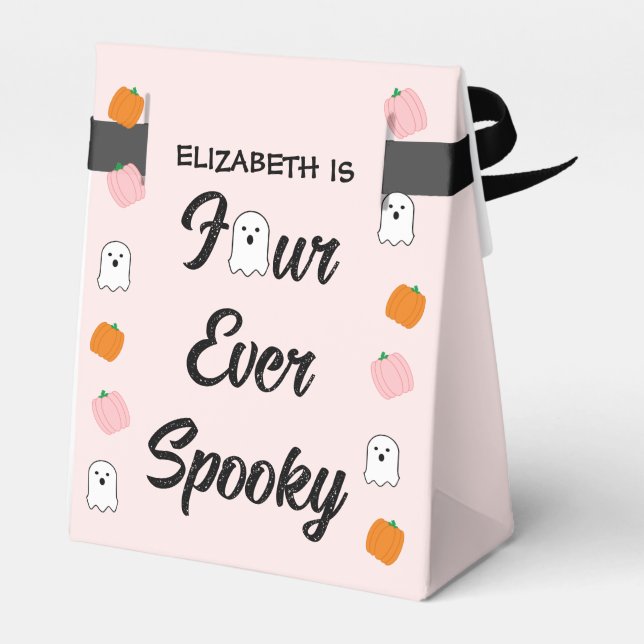 Spooky 4th Birthday Favor Boxes (Back Side)