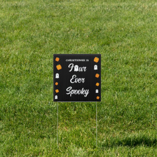 Spooky 4th Birthday Sign