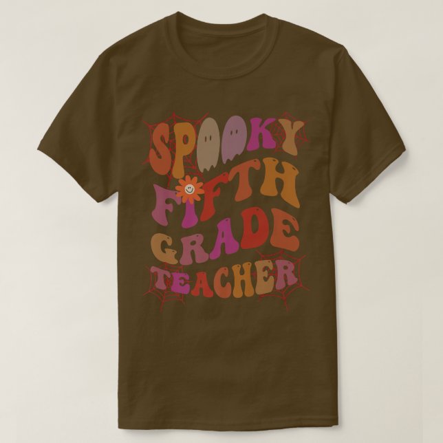 SPOOKY 5TH GRADE TEACHER Costume This Is My Fabool T-Shirt (Design Front)
