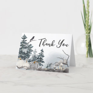 Spooky A Baby is Brewing Baby Shower Letterpress Thank You Card