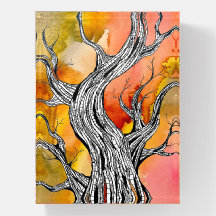 Spooky Abstract Tree Pen Drawing Art