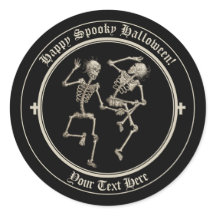 Spooky Absurdist Halloween Dancing Skeletons