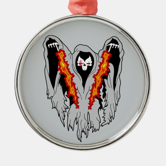 Spooky  AC-130  Gunship Metal Ornament (Front)