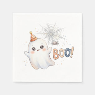 Spooky adorable little ghost. Boo! Napkins