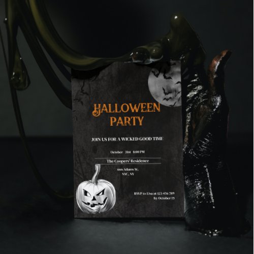 Spooky Adult Halloween Party Invitation