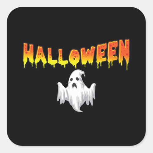 Spooky all year round creepy Halloween Square Sticker