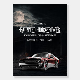 Spooky American Muscle Car Halloween Party Foam Board