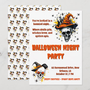 Spooky and colorful Halloween party Invitation