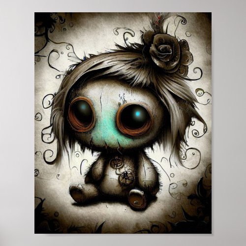 spooky and Cute  Plush Doll walls decor workart 
