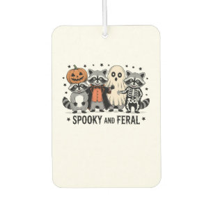 Spooky and Feral Funny Halloween Raccoon Air Freshener