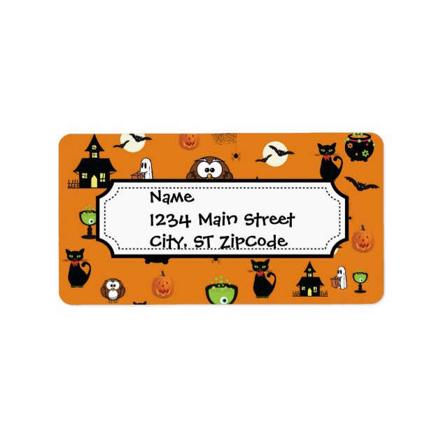Spooky And Fun Halloween Collage Label