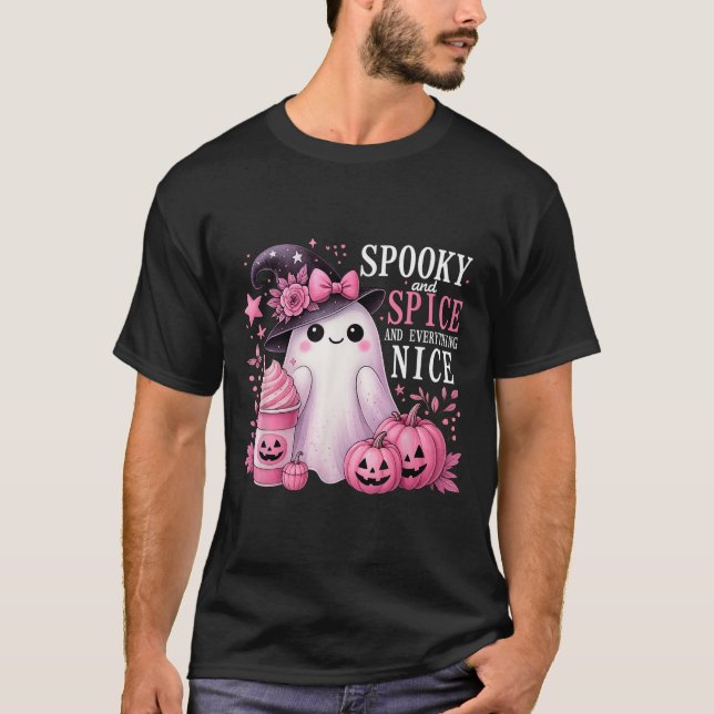 Spooky And Spice And Everything Nice Halloween Pin T-Shirt (Front)