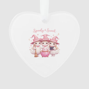 Spooky and Sweet Cute Witch Cat Oversized T-Shirt Ornament