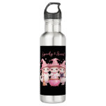 Spooky and Sweet Cute Witch Cat Oversized T-Shirt Stainless Steel Water Bottle