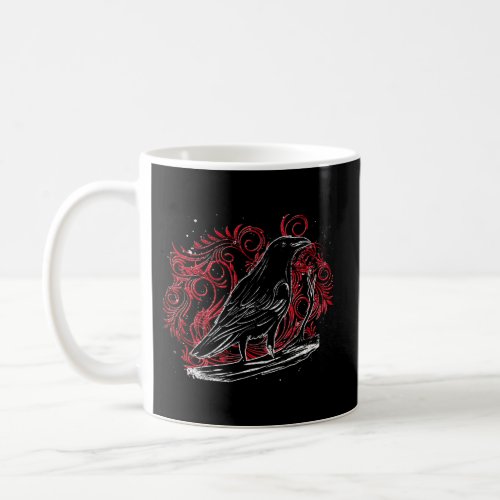 Spooky Animal Scary Gothic Crow Bird Raven Coffee Mug
