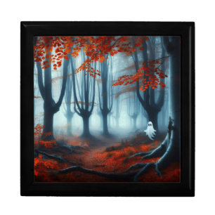 Spooky Autumn woods with a ghost Gift Box