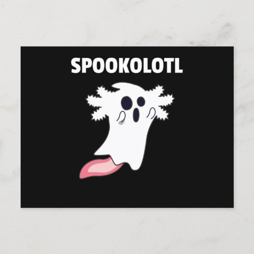 Spooky Axolotl Lovers Cute Animals For Halloween Postcard