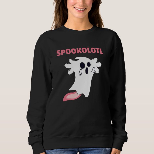 Spooky Axolotl Lovers Cute Animals For Halloween Sweatshirt (Front)