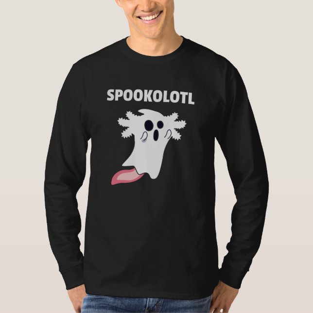 Spooky Axolotl Lovers Cute Animals For Halloween T-Shirt (Front)
