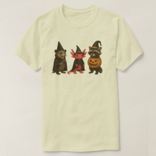 Spooky Axolotl Raccoon Possum Halloween Creeptob T-Shirt