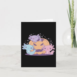 Spooky Axolotl's Halloween Pumpkin Costume Kids Wo Card