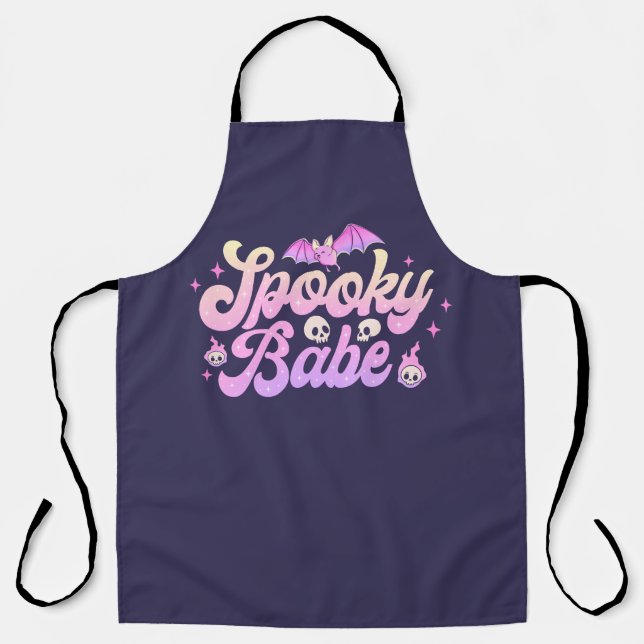 Spooky Babe Cute Halloween Apron (Front)