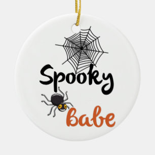 Spooky Babe – Cute Halloween Design Ceramic Ornament