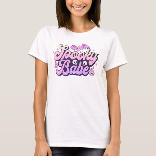 Spooky Babe Cute Halloween T_Shirt