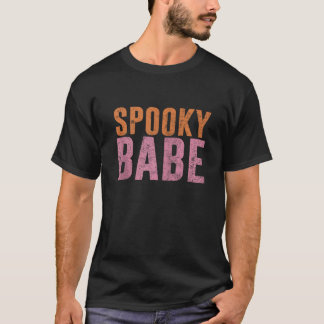 Spooky Babe Halloween Aesthetic Vibes Zip T-Shirt