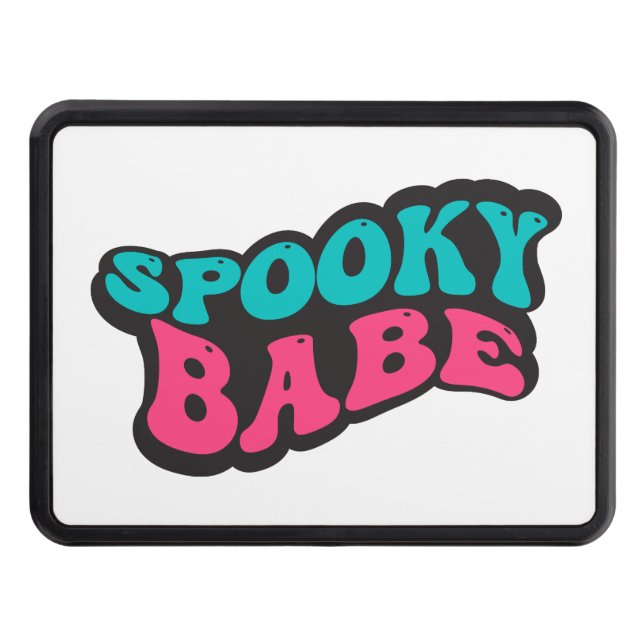 spooky babe halloween hitch cover (Front)