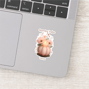 Spooky Babe Pumpkin for Girls Sticker