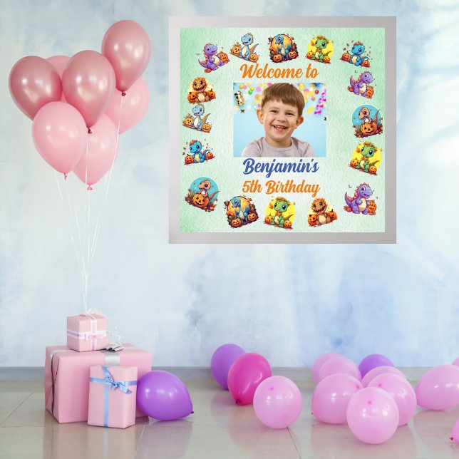  Spooky Baby Dinosaur Theme Kids Birthday Party Poster (Creator Uploaded)