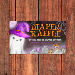 Spooky Baby Shower Diaper Raffle Enclosure Card